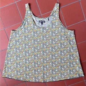 Preowned Toad & Co. Green Floral Sunkissed Tank Top size M